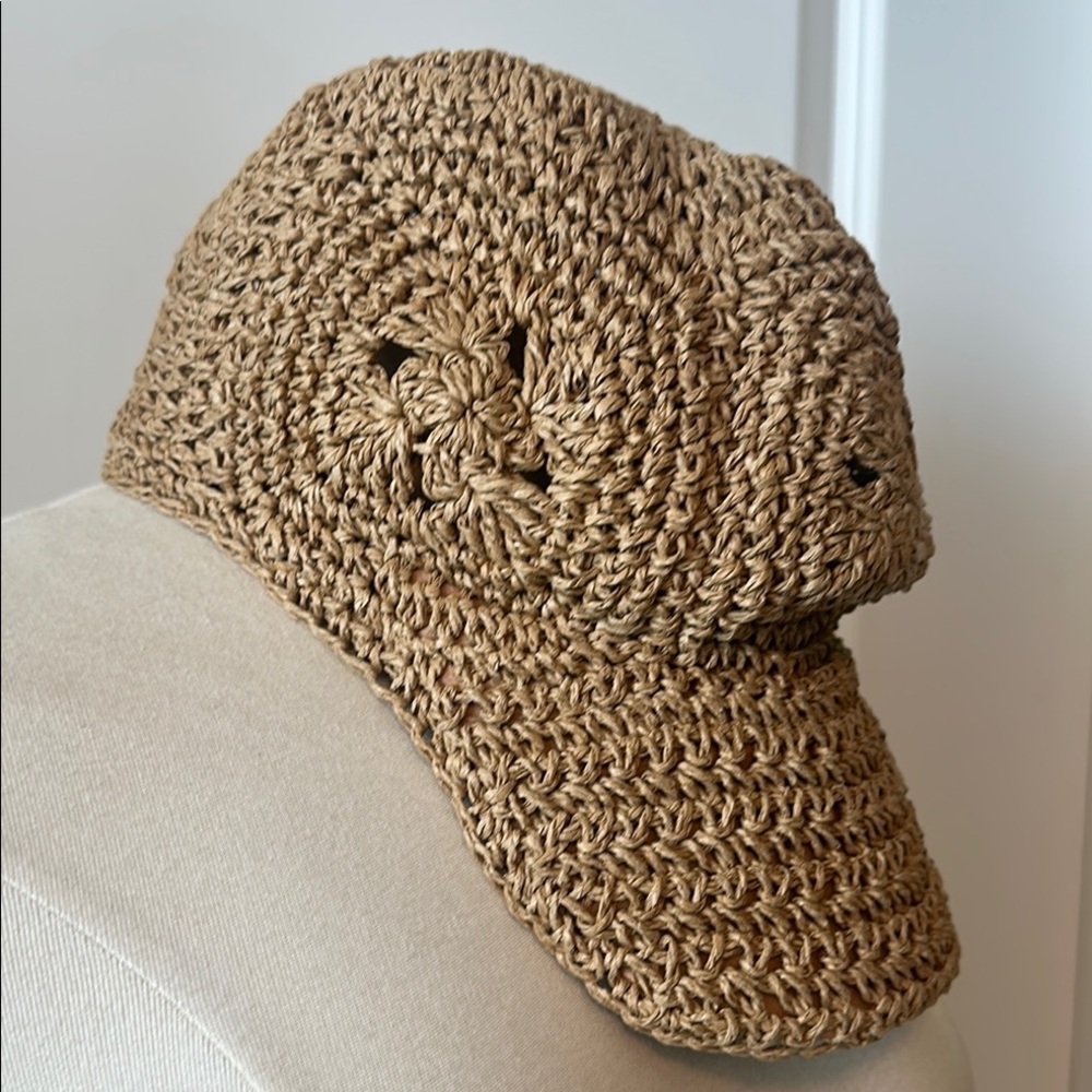 Handmade Straw Rattan Paper woven hat cap (similar to Cult Gaia)